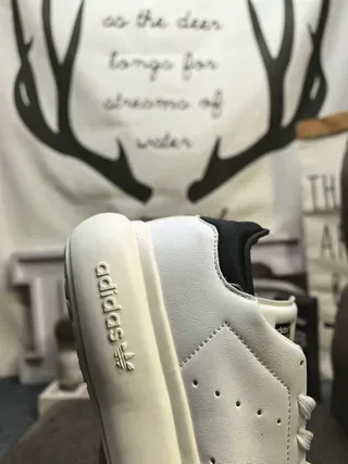 Adidas White Black Low-Top Perforated Leather Lifestyle Sneakers 3