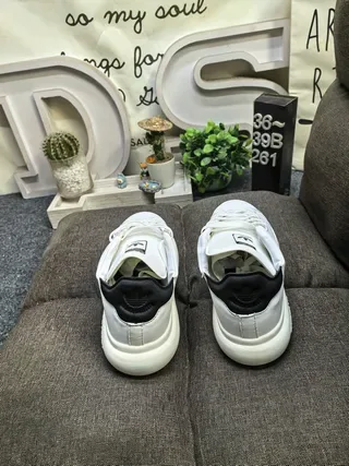 Adidas White Black Low-Top Perforated Leather Lifestyle Sneakers 8