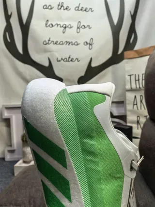 Adidas Zapatillas Lifestyle de Upper de Tejido Blanco y Verde, Bajo 3