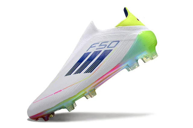 Adidas Blancos Multicolor Upper de Calcetín Suela Iridiscente Gradiente Firm-Ground Zapatos de Fútbol 3