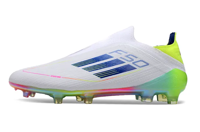 Adidas Blancos Multicolor Upper de Calcetín Suela Iridiscente Gradiente Firm-Ground Zapatos de Fútbol 7