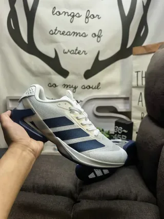 Adidas أحذية رياضية نمط حياة أبيض بحري منخفضة علوية شبكية 5