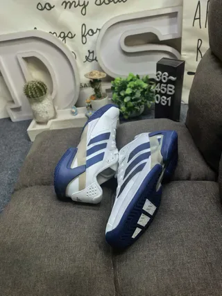 Adidas أحذية رياضية نمط حياة أبيض بحري منخفضة علوية شبكية 6
