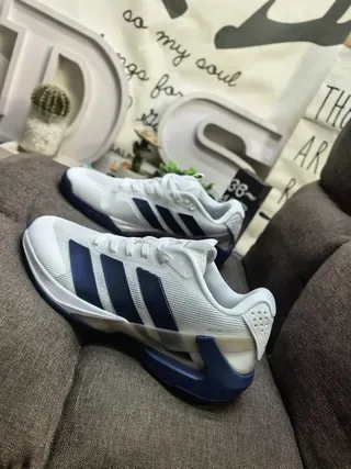 Adidas أحذية رياضية نمط حياة أبيض بحري منخفضة علوية شبكية 7