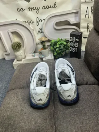 Adidas أحذية رياضية نمط حياة أبيض بحري منخفضة علوية شبكية 8