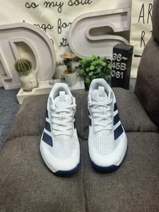 Adidas أحذية رياضية نمط حياة أبيض بحري منخفضة علوية شبكية 10
