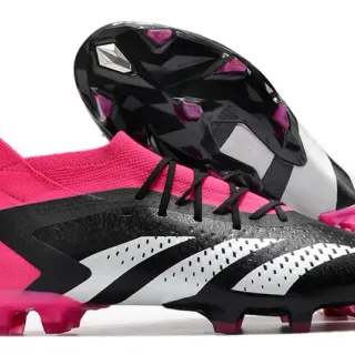 Adidas X Black Pink 不对称条纹叠加 袜套领部 硬地足球鞋