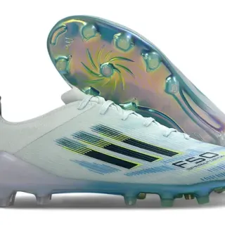 Adidas X स्पार्कफ्लुएंस सफेद नीली हरी फर्म ग्राउंड फुटबॉल जूते