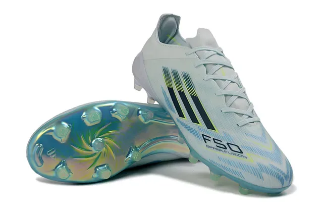 Adidas X স্পার্কফ্লুয়েন্স সাদা নীল সবুজ ফার্ম গ্রাউন্ড ফুটবল জুতো 4
