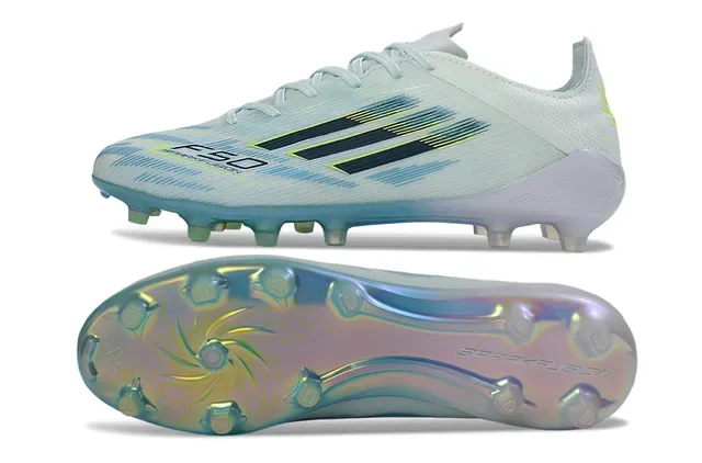 Adidas X স্পার্কফ্লুয়েন্স সাদা নীল সবুজ ফার্ম গ্রাউন্ড ফুটবল জুতো 6