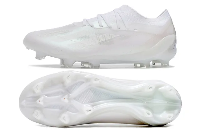 Adidas X Speedflow Chaussures de football blanches pour terrain ferme 5