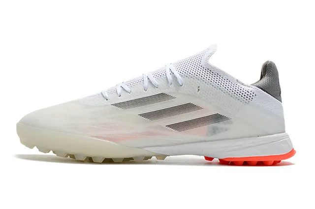 Adidas X Speedflow Sapatos de futebol de grama artificial branco cinza laranja 7