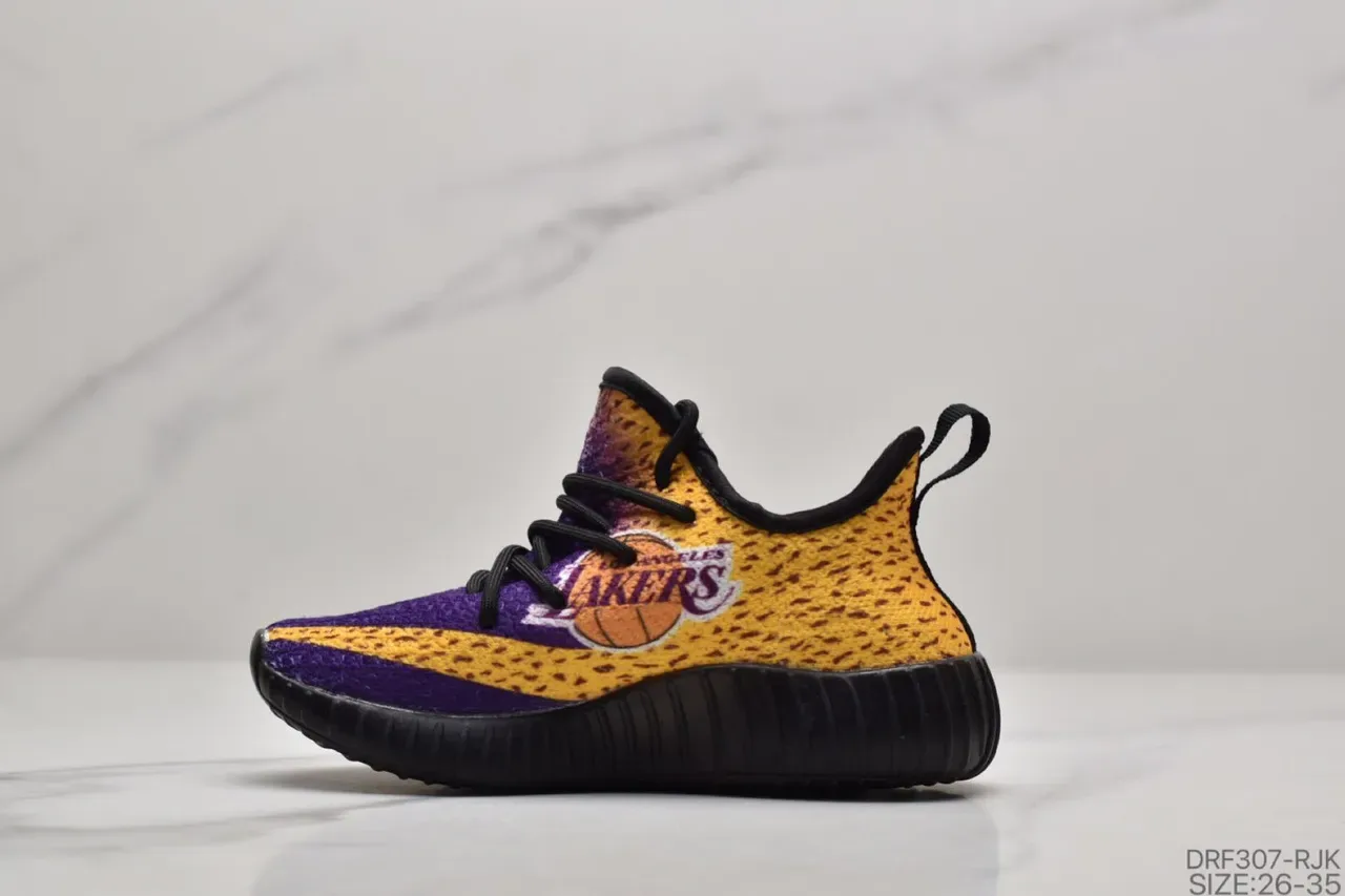 Adidas Yeezy Boost 350 V2 White Monogram Yellow Strap Lifestyle Sneakers 5