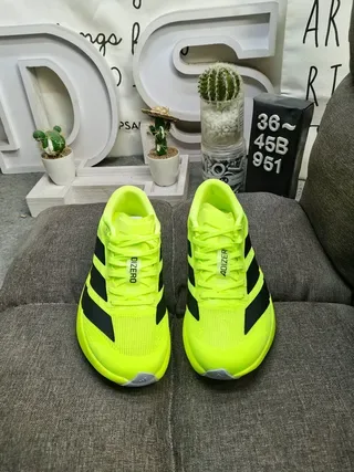 Adidas Jaune Noir Upper Tricoté Panneau Latéral à Trois Rayures Lifestyle Sneakers 10