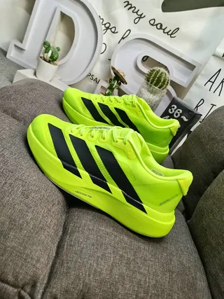 Adidas Yellow Black Knit Upper Three-Stripe Side Panel Lifestyle Sneakers 7