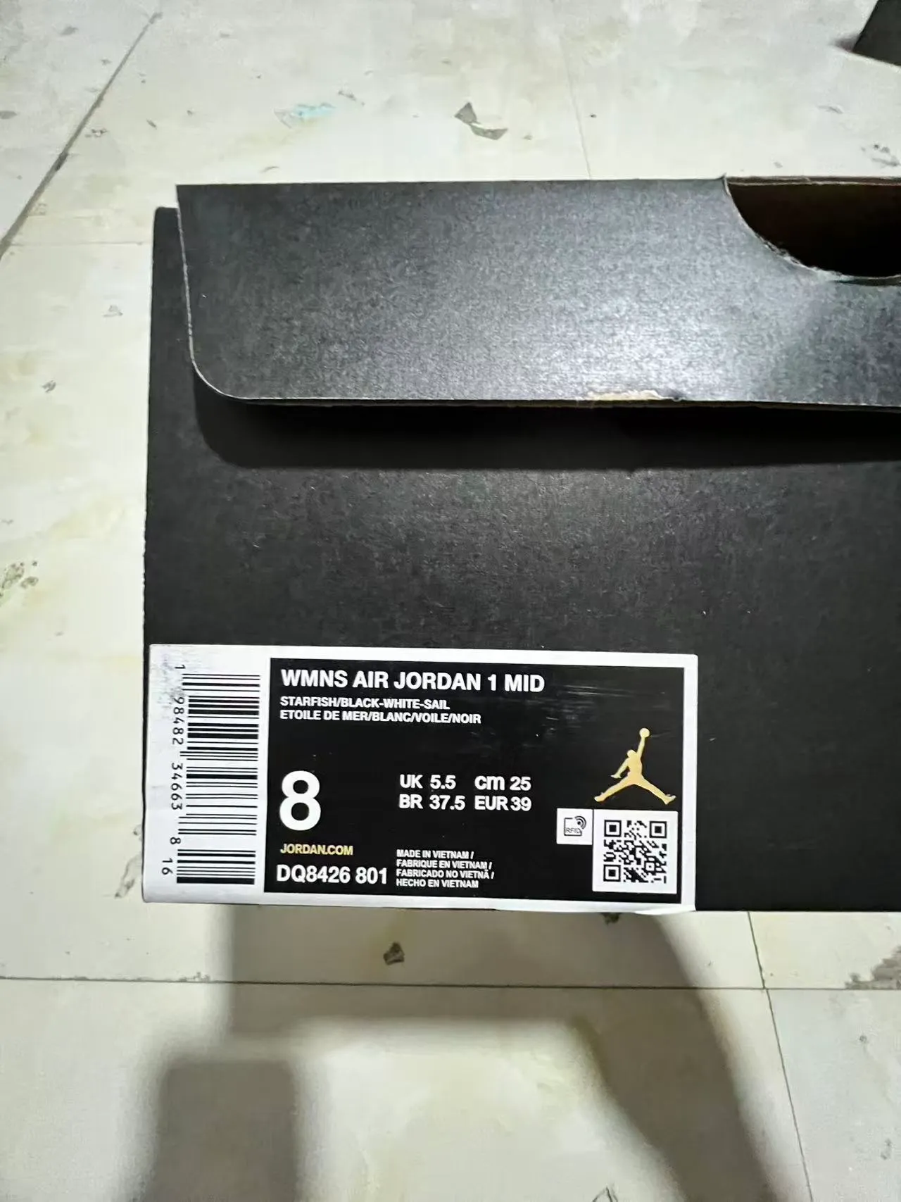 حذاء كرة السلة Air Jordan 1 أسود أبيض برتقالي 10