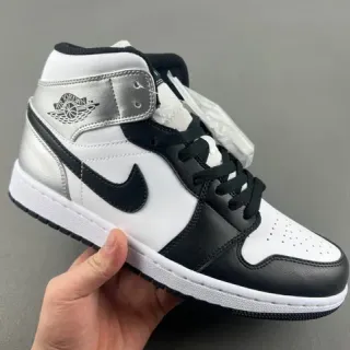 Air Jordan 1 High 金属银黑白 篮球鞋