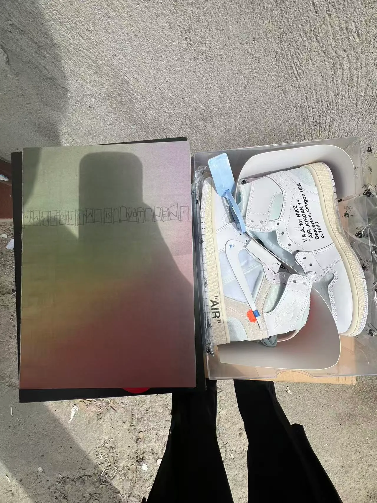 Zapatillas de baloncesto Air Jordan 1 Off-White x brida industrial blanca 10