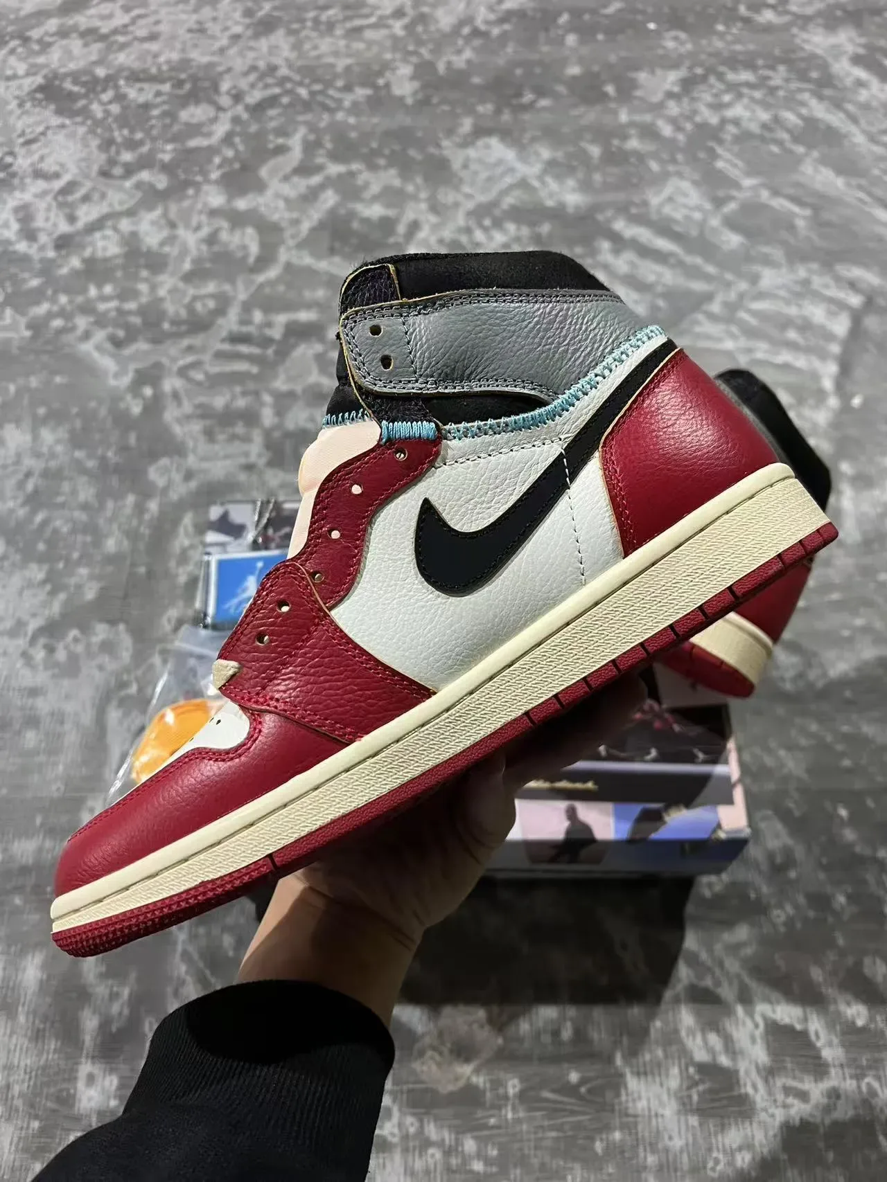 Air Jordan 1 Union Los Angeles Red White Black Basketball Shoes 6