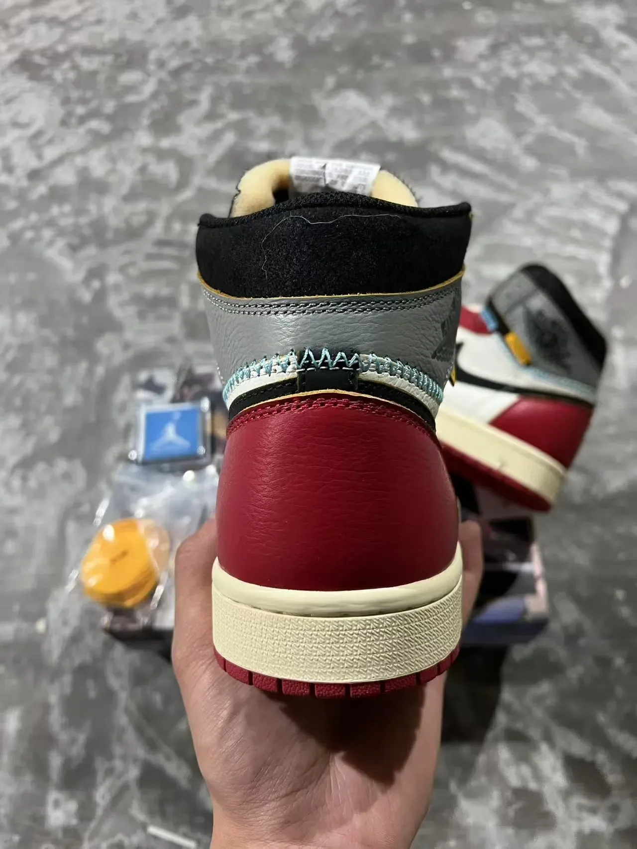 Air Jordan 1 Union Los Angeles Red White Black Basketball Shoes 8