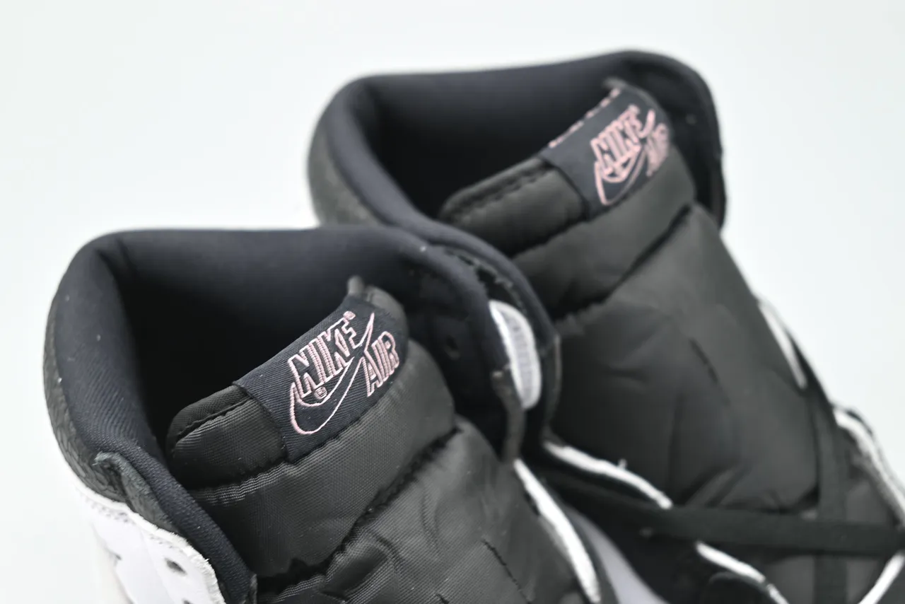 Air Jordan 1 सफेद काला हाई-टॉप लेदर-स्वेड मिक्स बास्केटबॉल जूते 7