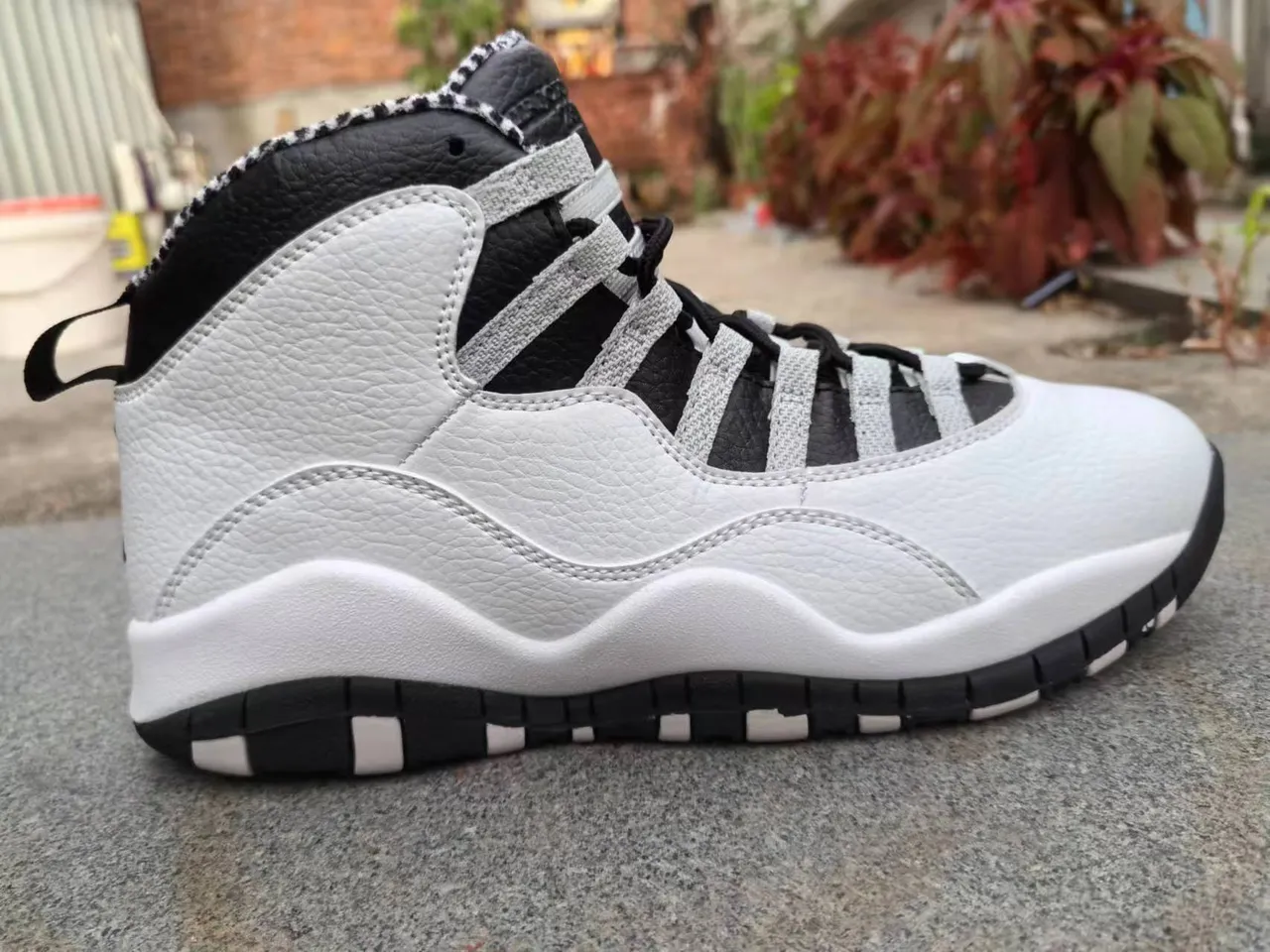 Air Jordan 10 সাদা কালো ধূসর চেকার্ড কলার বাস্কেটবল জুতো 4