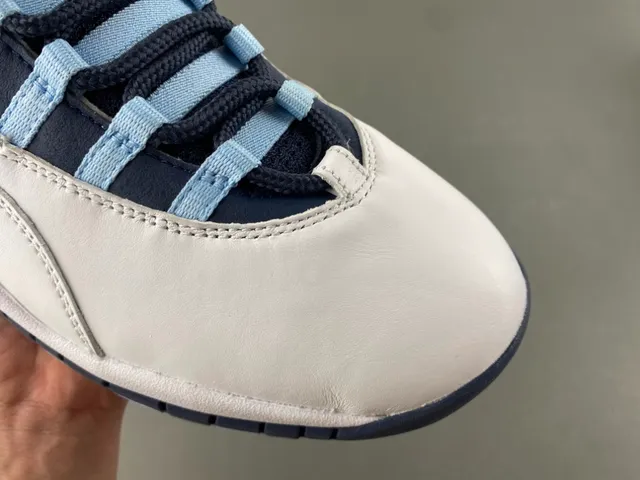 Air Jordan 10 白色海军蓝浅蓝色篮球鞋 2