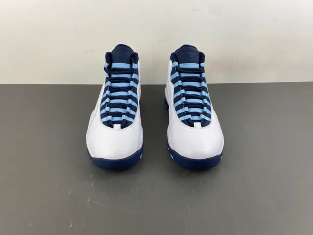 Air Jordan 10 白色海军蓝浅蓝色篮球鞋 11