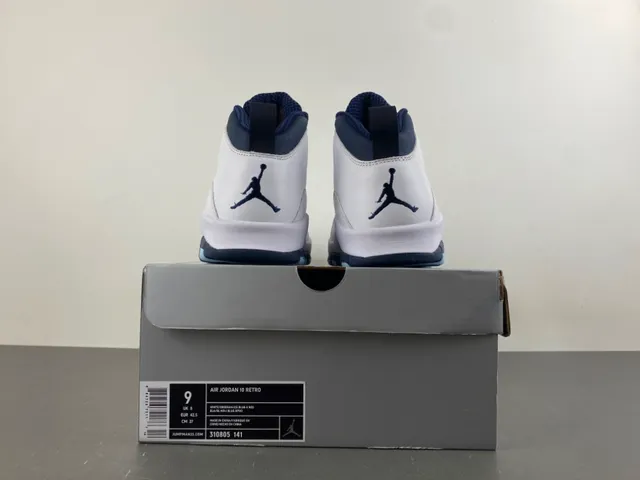 Air Jordan 10 白色海军蓝浅蓝色篮球鞋 17