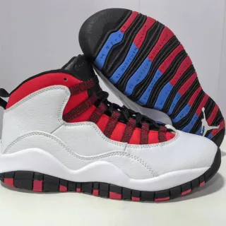Air Jordan 10 सफेद लाल काले बास्केटबॉल जूते