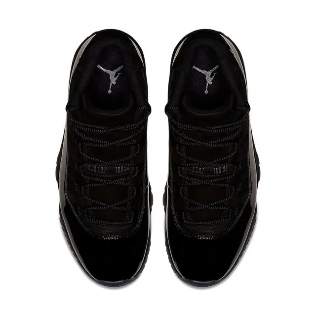 Tênis de basquete Air Jordan 11 em couro envernizado preto 4