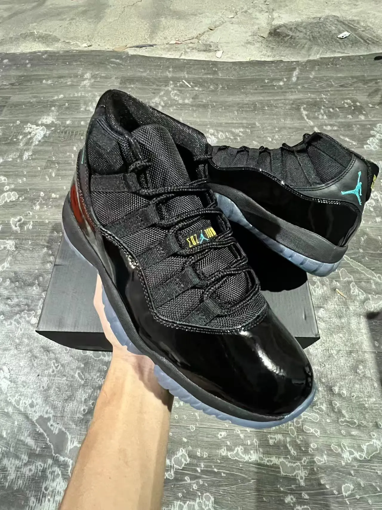 Air Jordan 11 Black Teal Chaussures de basketball 2