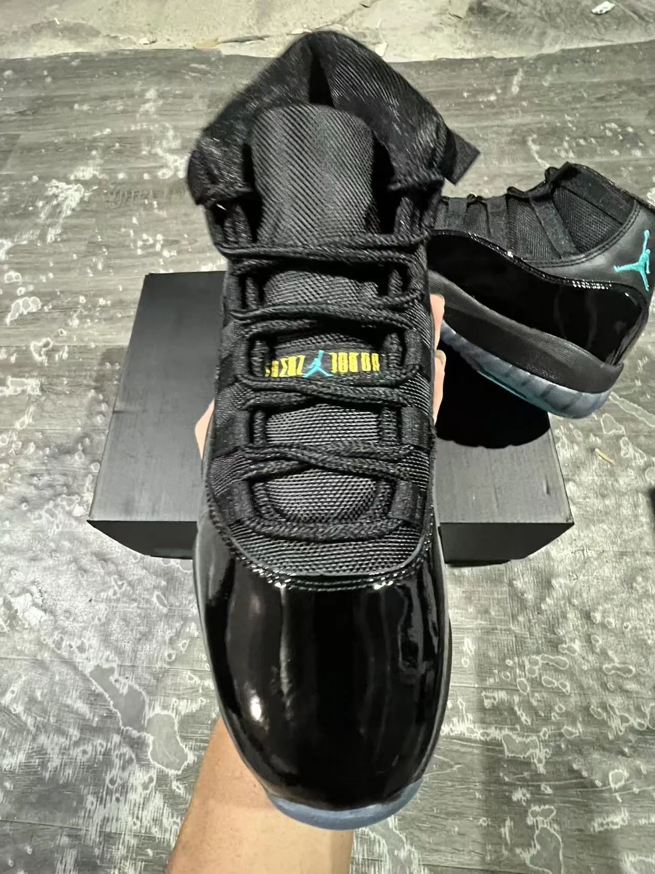 Air Jordan 11 Black Teal Chaussures de basketball 3