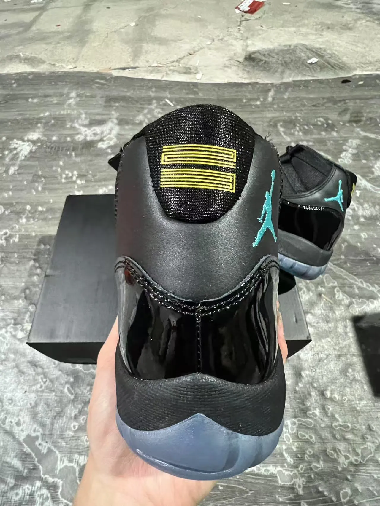 Air Jordan 11 Black Teal Chaussures de basketball 8