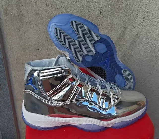 Air Jordan 11 Reflective Chrome High-Top Basketball Shoes 3