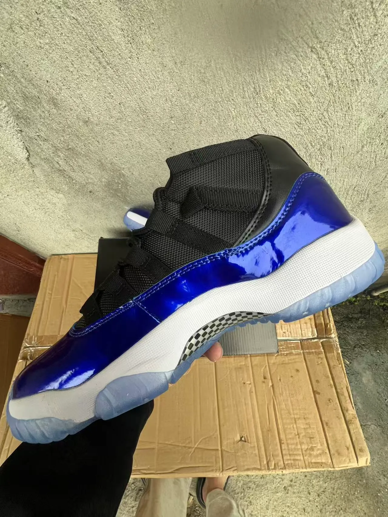 Air Jordan 11 রয়্যাল ব্লু পেটেন্ট লেদার বাস্কেটবল জুতো 5
