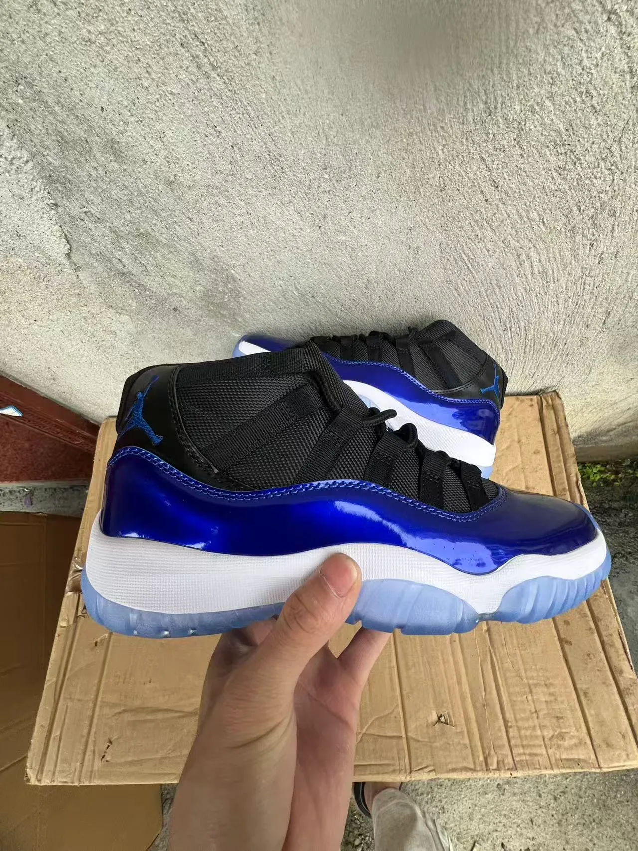Air Jordan 11 রয়্যাল ব্লু পেটেন্ট লেদার বাস্কেটবল জুতো 7