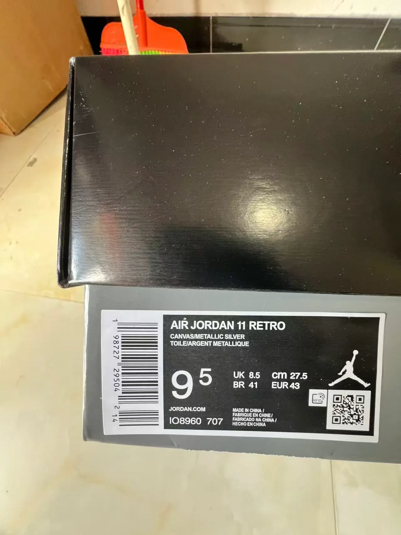 Air Jordan 11 Tan and Ice Blue Basketball Shoes 10