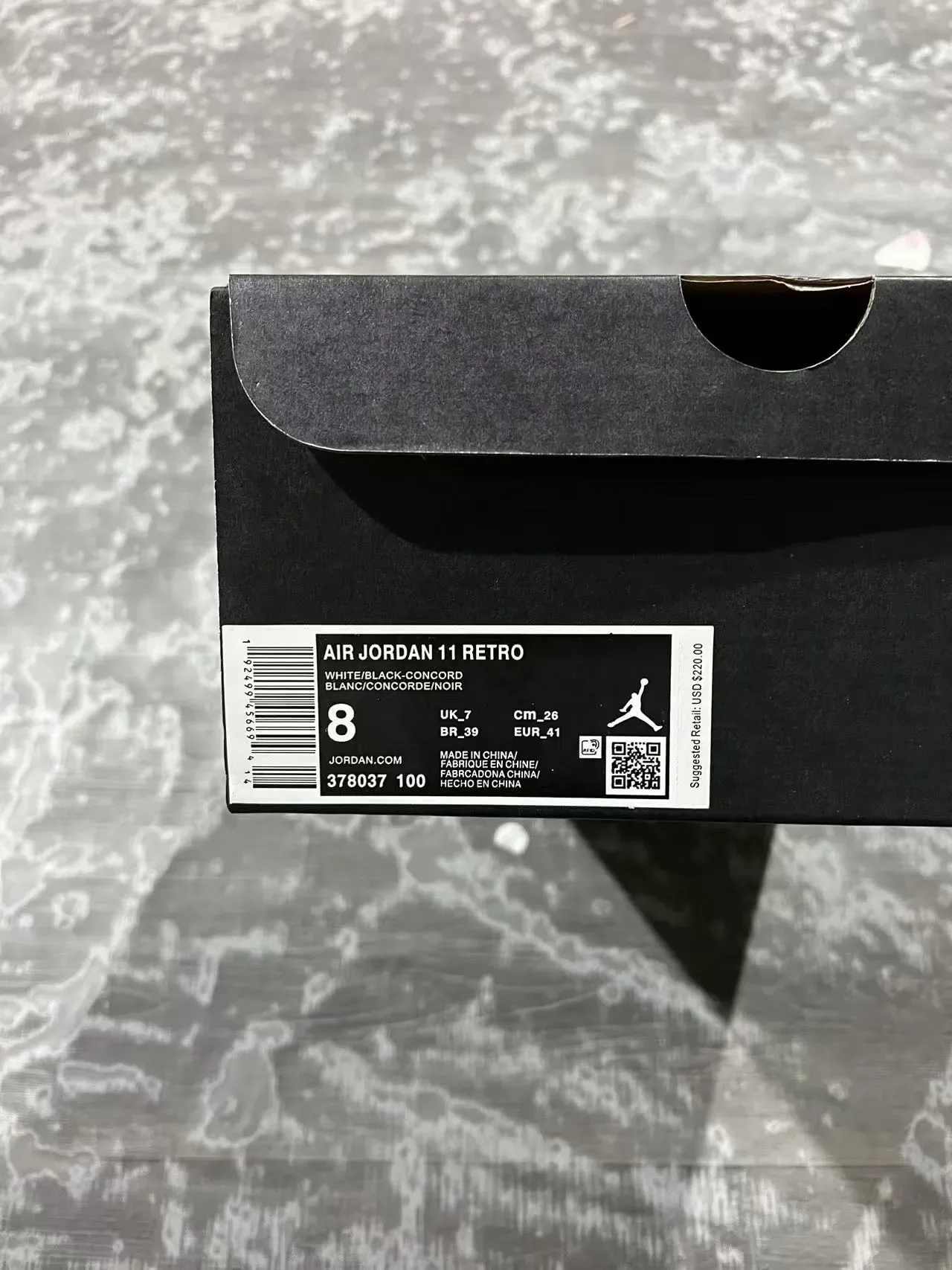 Air Jordan 11 White Black Patent Leather Basketball Shoes 10