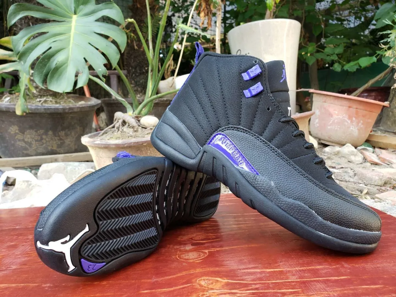 Air Jordan 12 Black Royal Blue Basketball Shoes 3