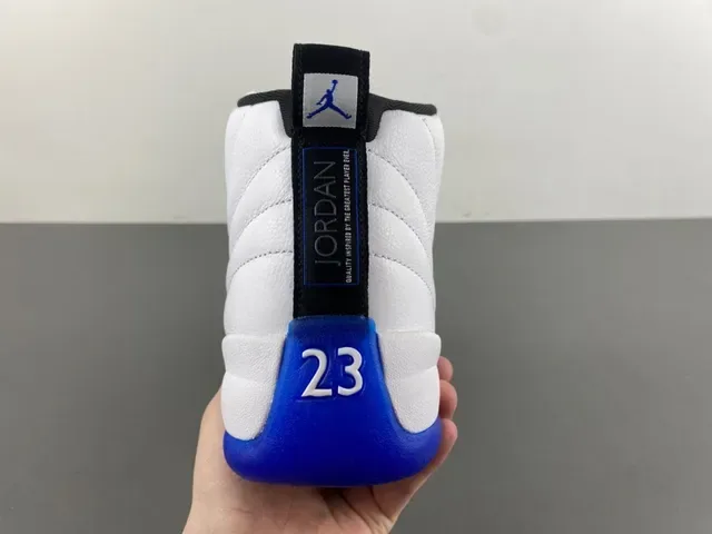 Air Jordan 12 Zapatos de Baloncesto Blanco y Azul Rey 4