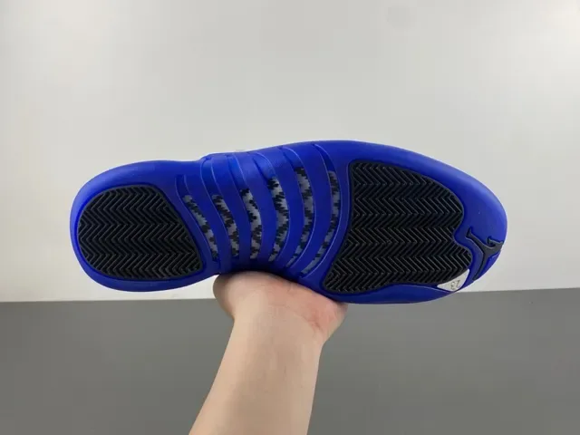 Air Jordan 12 Zapatos de Baloncesto Blanco y Azul Rey 5