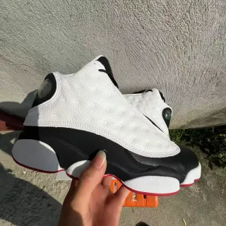 Air Jordan 13 White Black Red Basketball Shoes