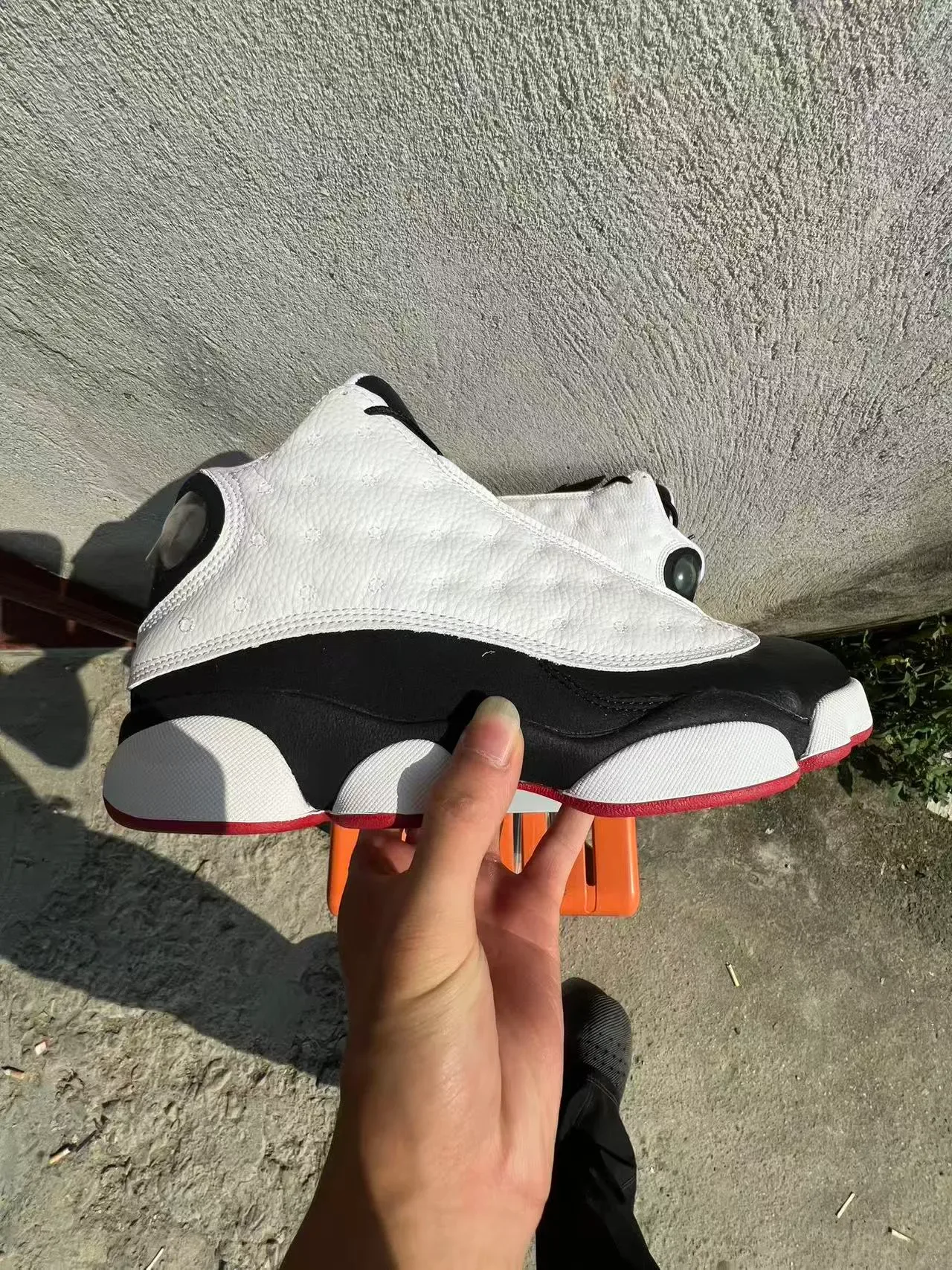 Air Jordan 13 White Black Red Basketball Shoes 7