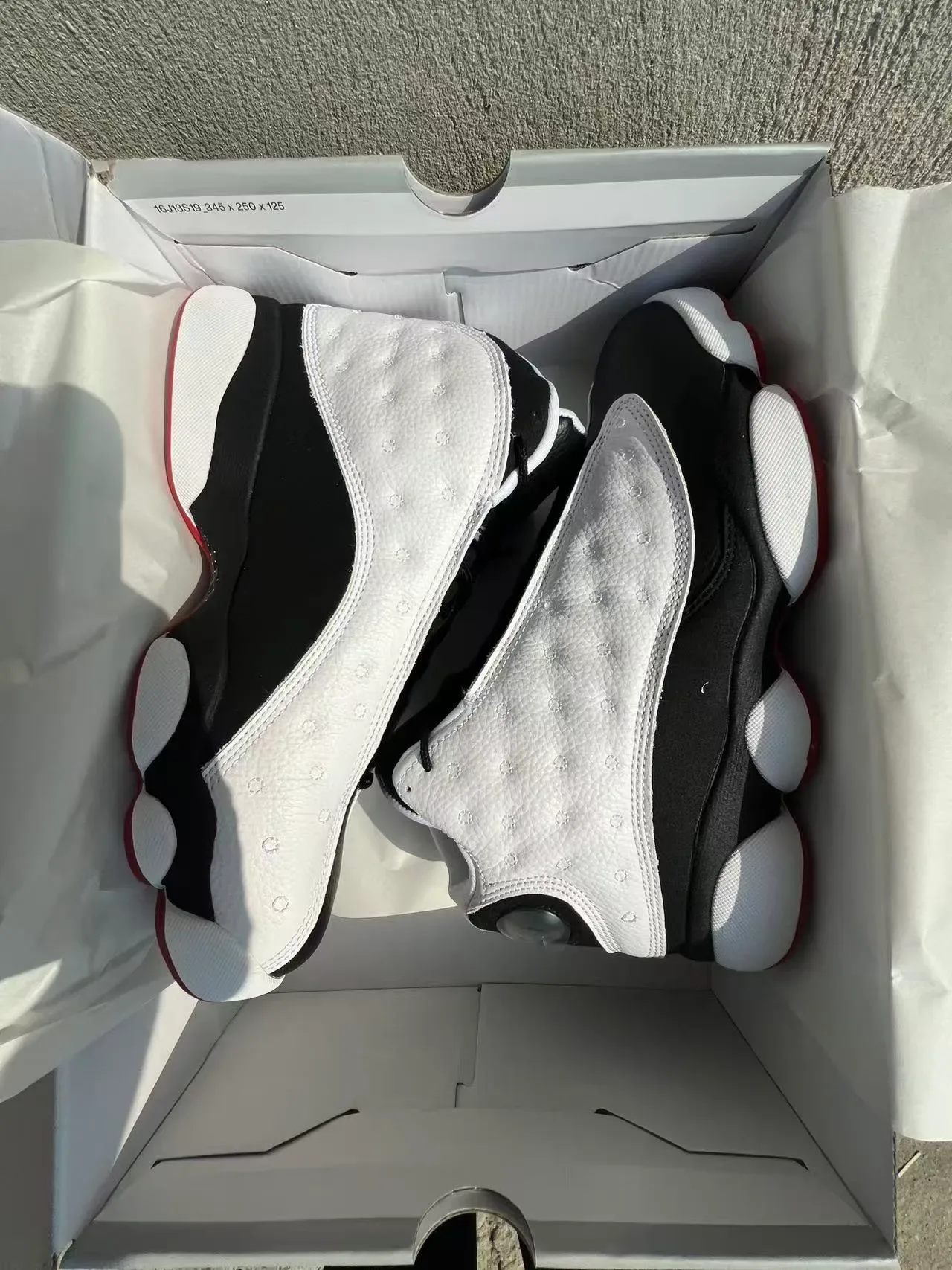 Air Jordan 13 White Black Red Basketball Shoes 9