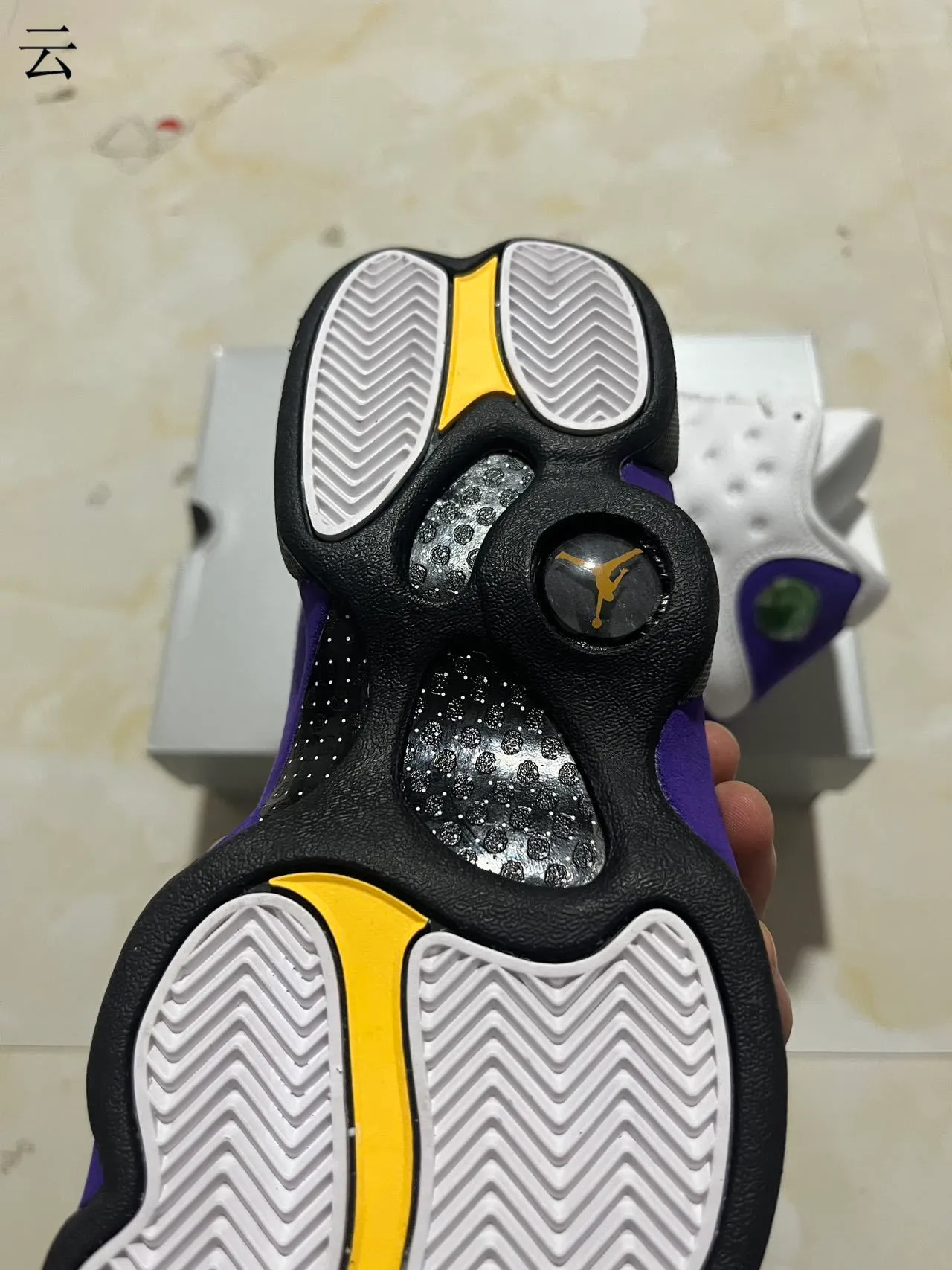 Air Jordan 13 সাদা বেগুনি কালো বাস্কেটবল জুতো 7
