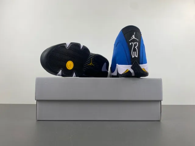 Air Jordan 14 Royal Blue Black White Basketball Shoes 16