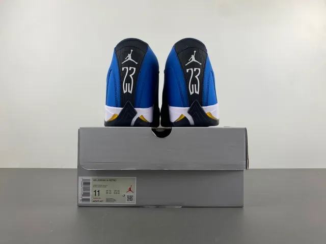 Air Jordan 14 Royal Blue Black White Basketball Shoes 17