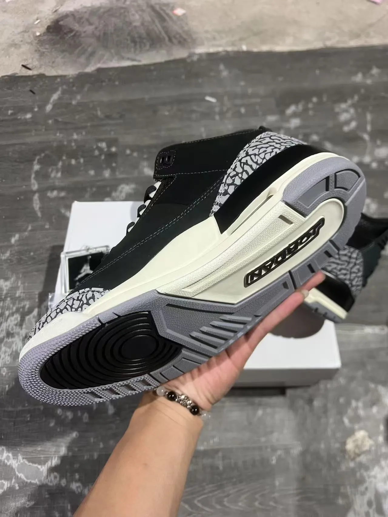 Air Jordan 3 Zapatos de Baloncesto con estampado de elefante negro 6
