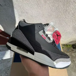Air Jordan 3 أسود رمادي طباعة الفيل أحذية كرة السلة
